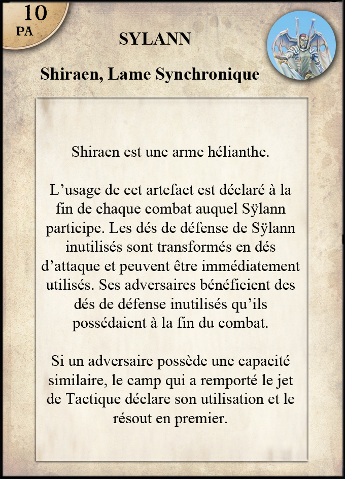 Shiraen, Lame Synchronique